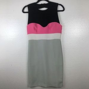 DVF Diane Von Furstenberg Colorblock Sheath Dress